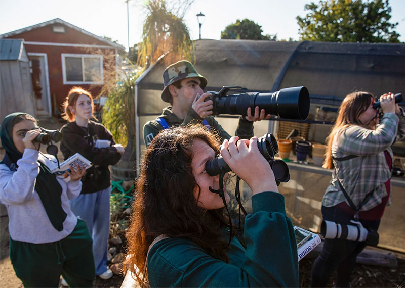 Irvine Valley College students during the 2022 Audubon Christmas Bird Count.