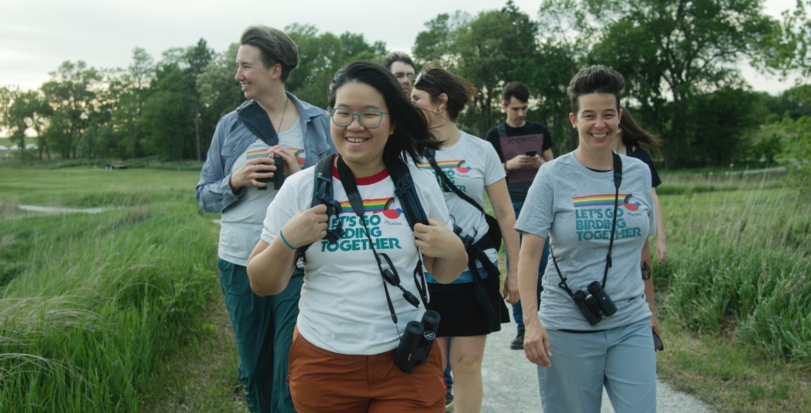 Let's Go Birding Together event at Spring Creek Prairie Audubon Center.