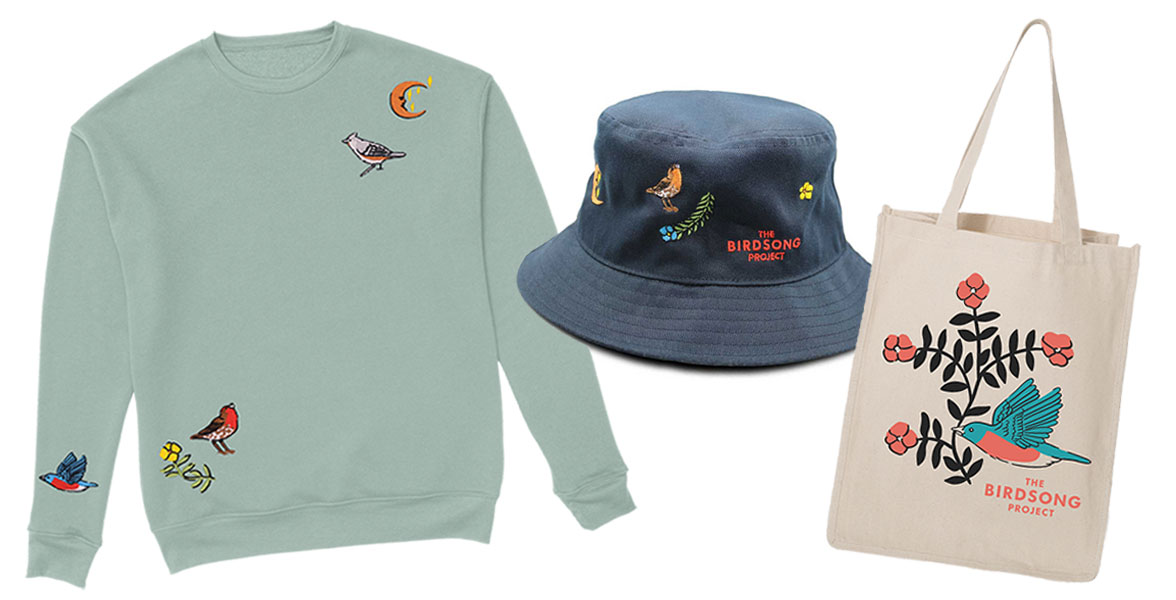 Bird Collective's "The Birdsong Project" apparel.