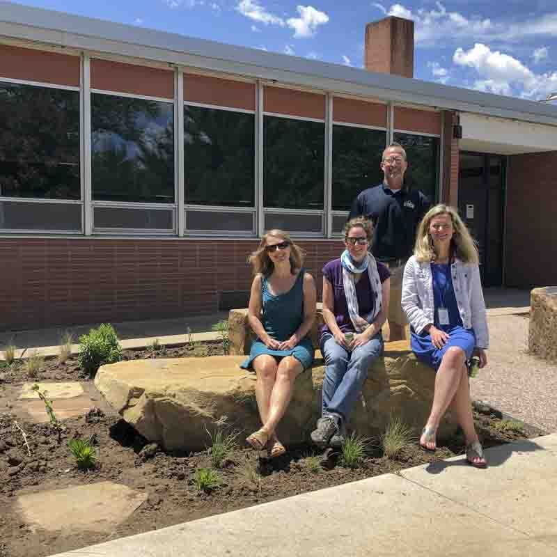 The newly-planted Habitat Hero garden at Lesher Middle School. Photo: Jamie Weiss
