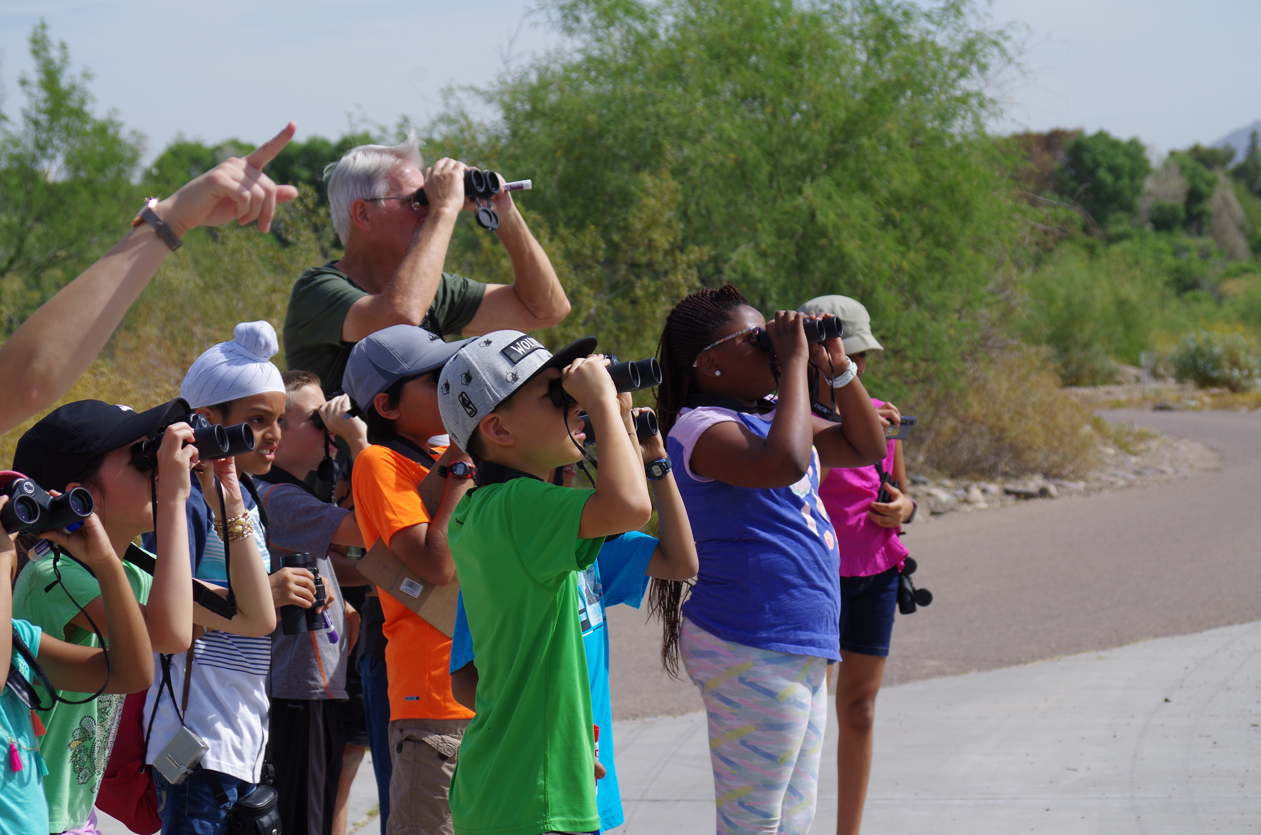 Students on a field trip at the Audubon Center.