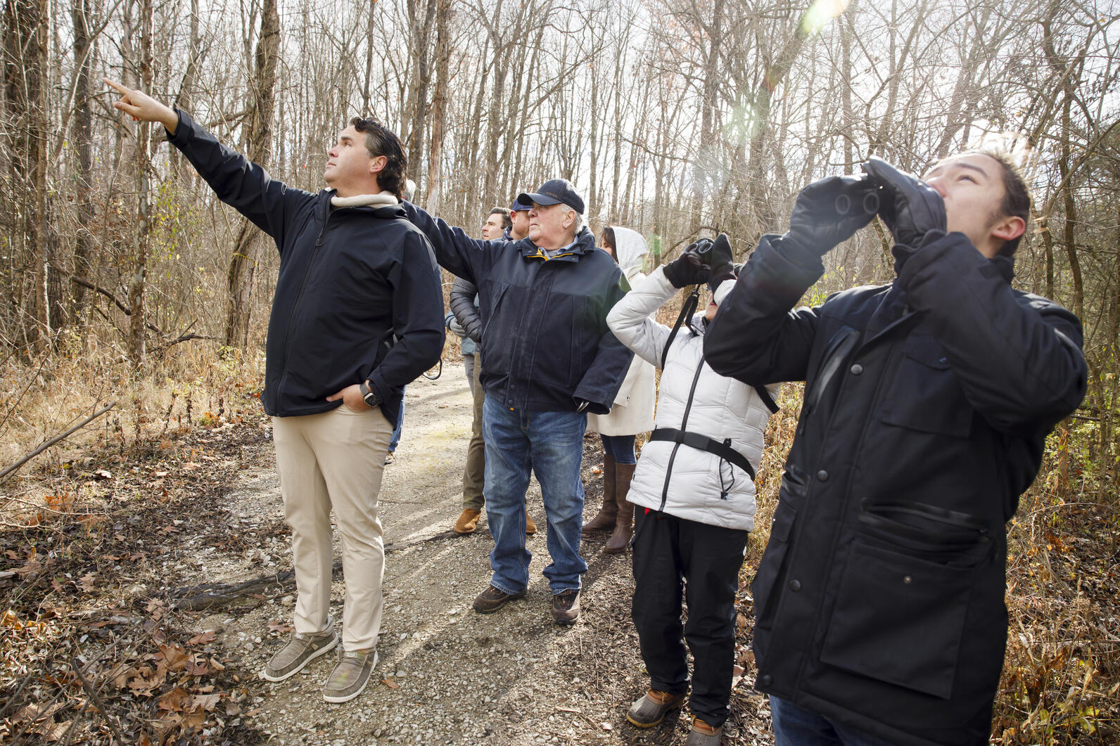 Congressman Jim Baird (R-IN-04) and Indiana State Rep. Beau Baird (R-Greencastle) went birdwatching with Audubon Great Lakes and The Nature Conservancy at DePauw Nature Park in Greencastle, Indiana. Photo: James Brosher/Audubon