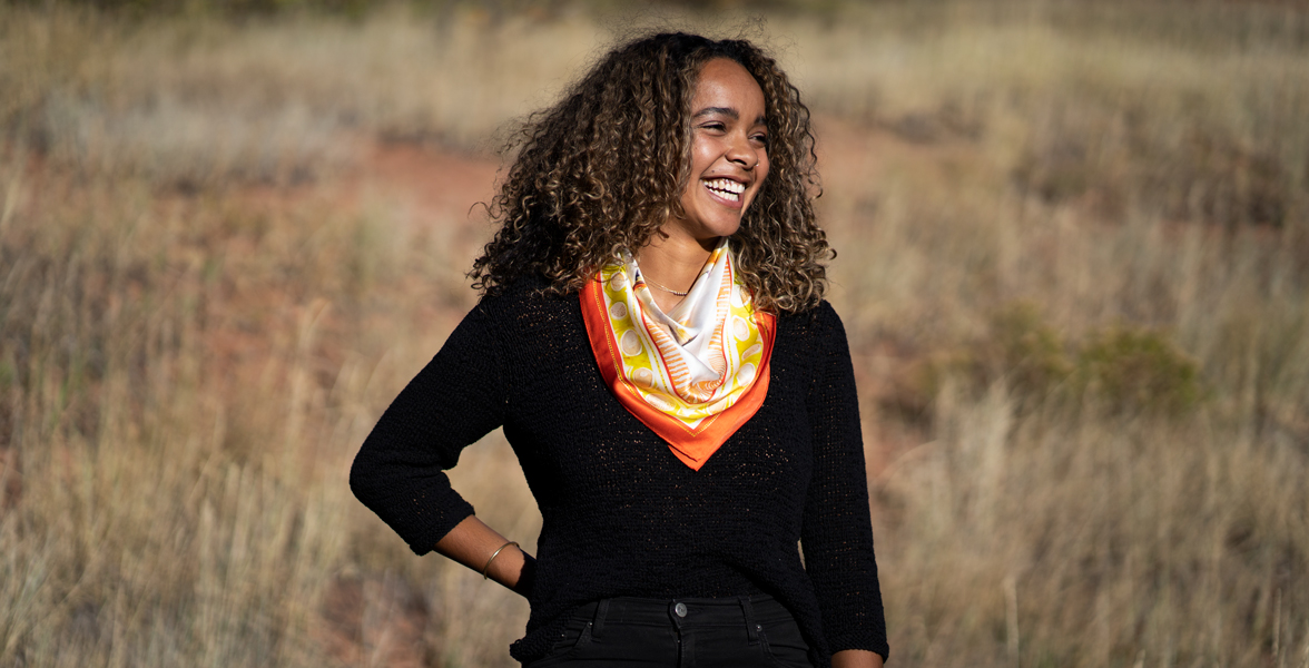 Isa Catto Plover neck scarf.