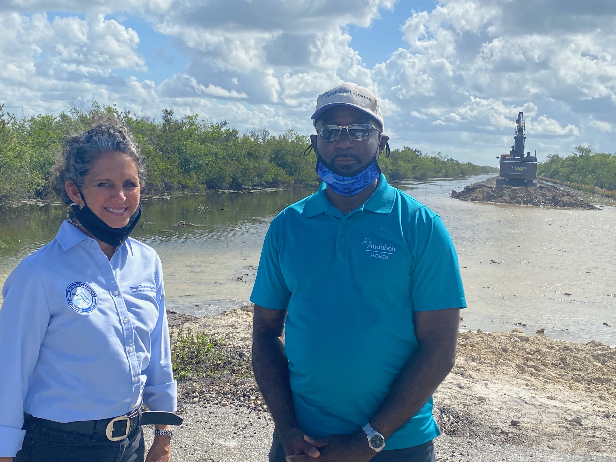 Northern Everglades Policy Analyst Doug Gaston with Jacqui Thurlow-Lippisch, governing board member of the South Florida Water Management District.