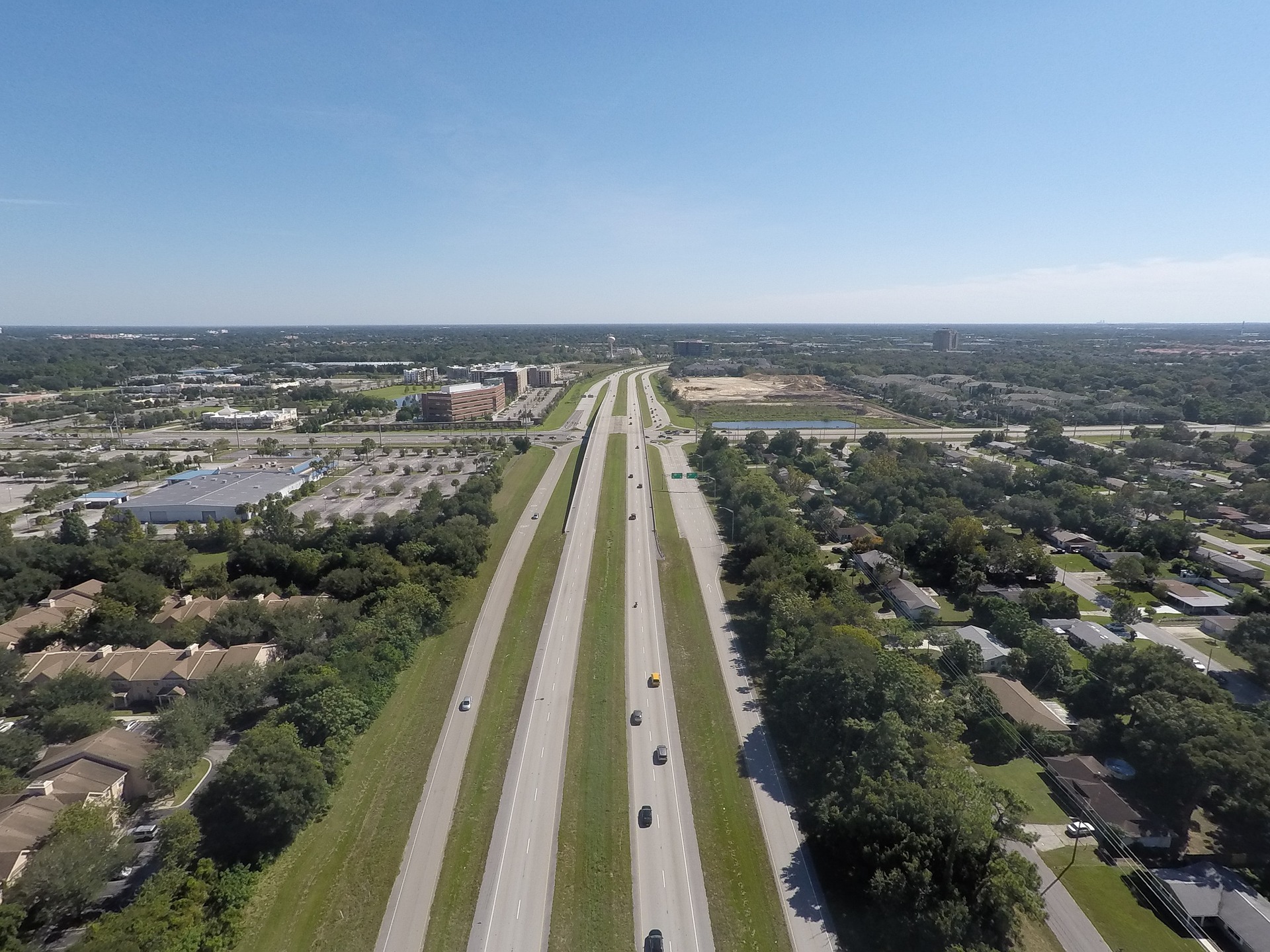 An aerial view of a Florida highway.