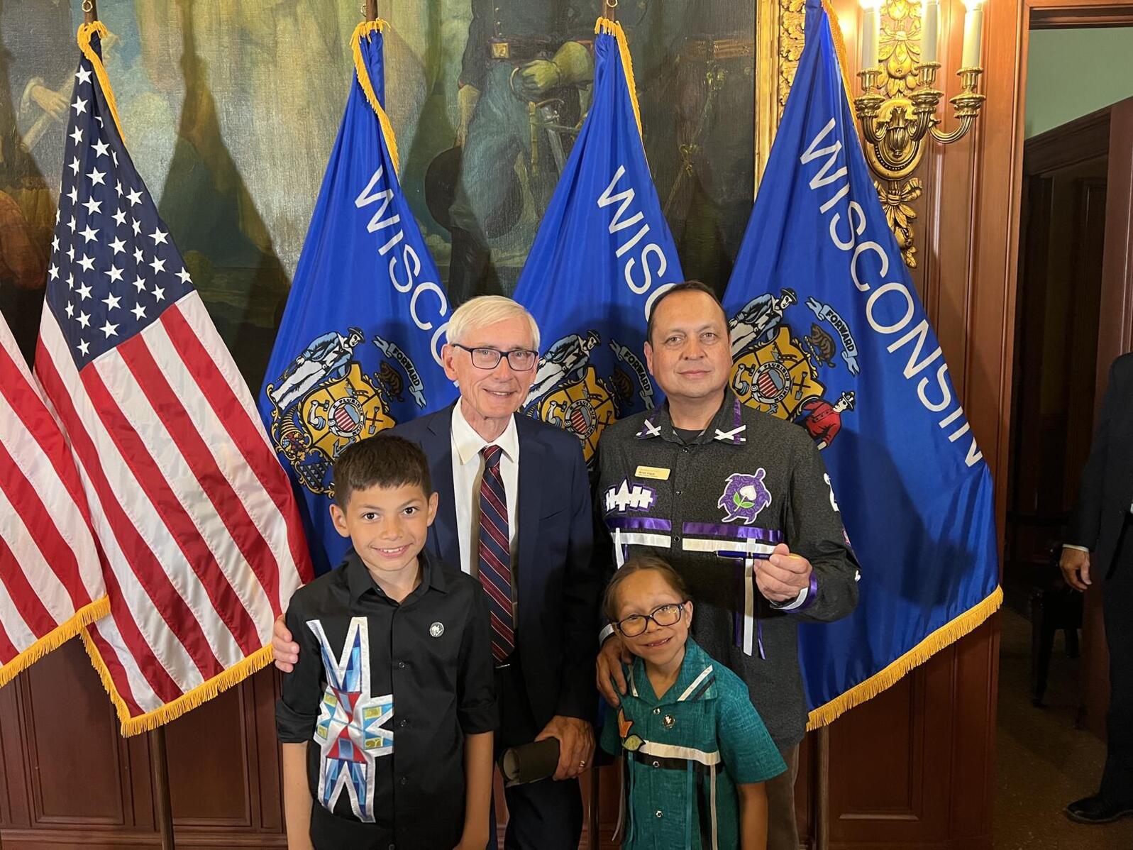 isconsin Governor Evers signed the state budget at the State Capitol in Madison, WI. Audubon Great Lakes Freshwater Policy Director, Brian Vigue, and his children were among the the group that joined the press conference.