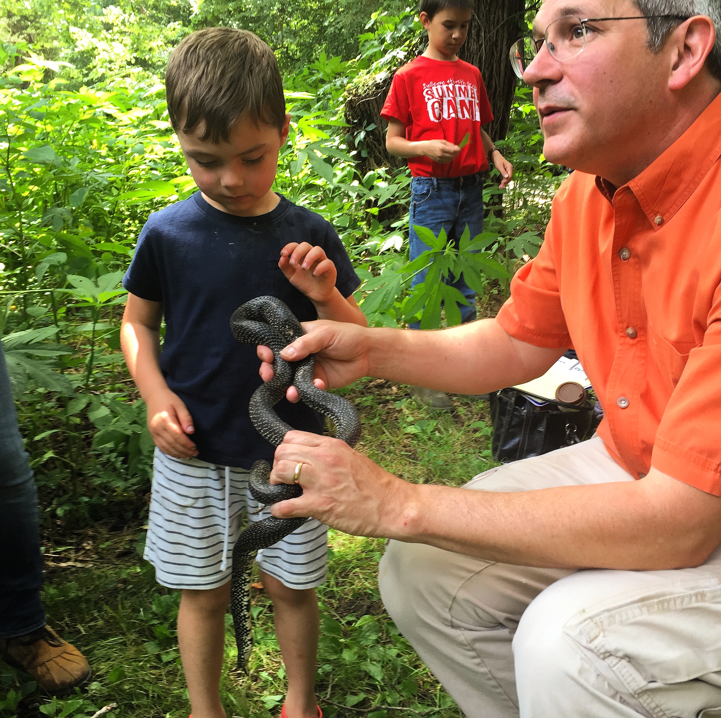 Dr. Shannon McGee with Snake