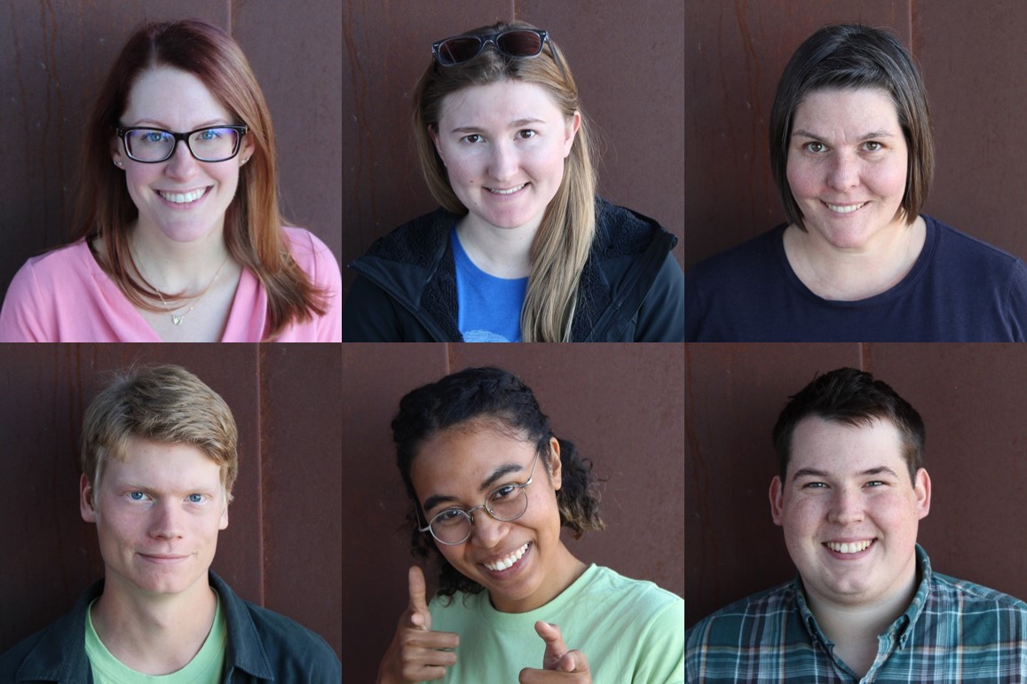 Portraits of our six new fellows and interns, all looking happy. 