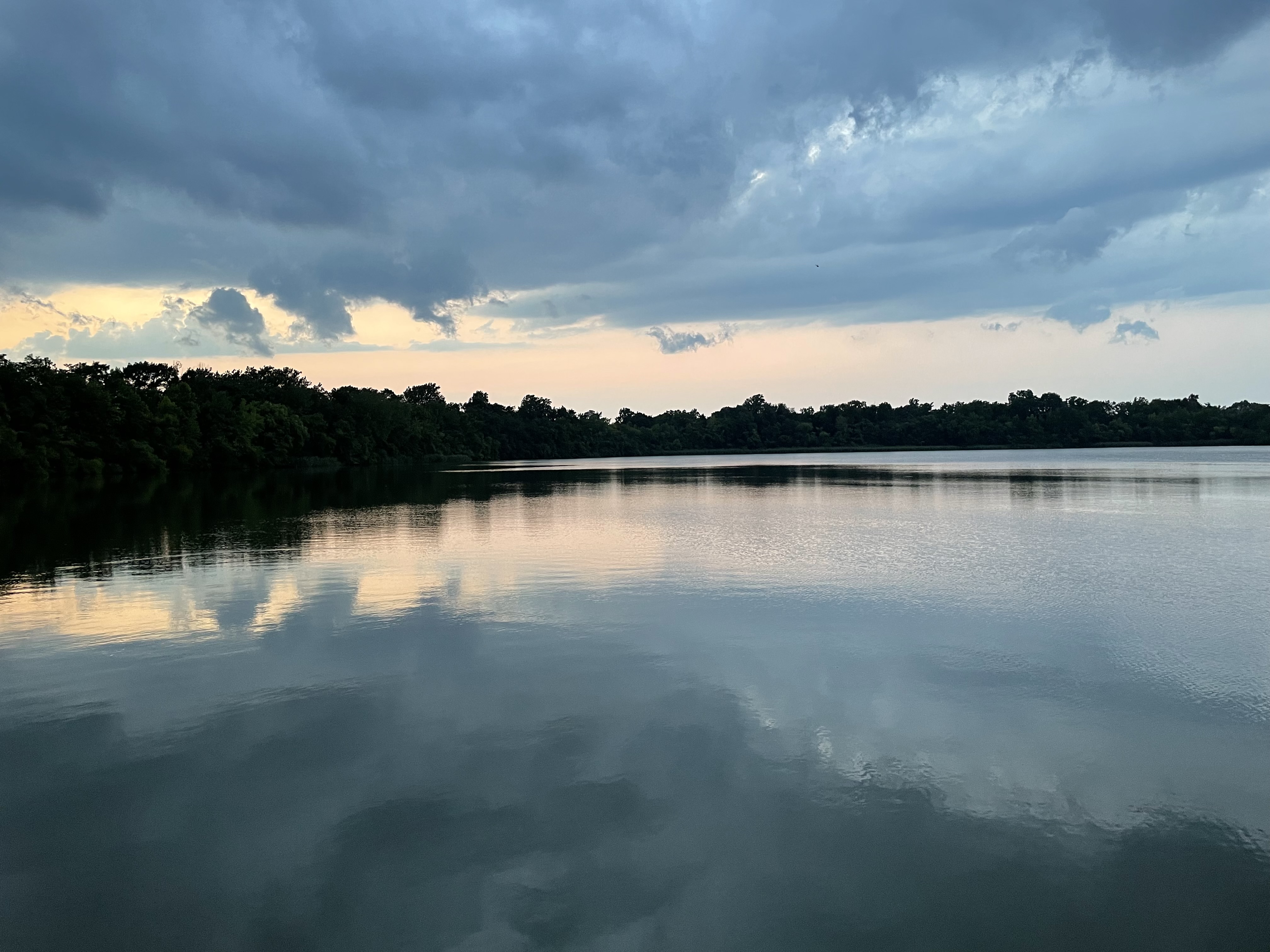 Evening View of Strawberry Mansion Reservoir