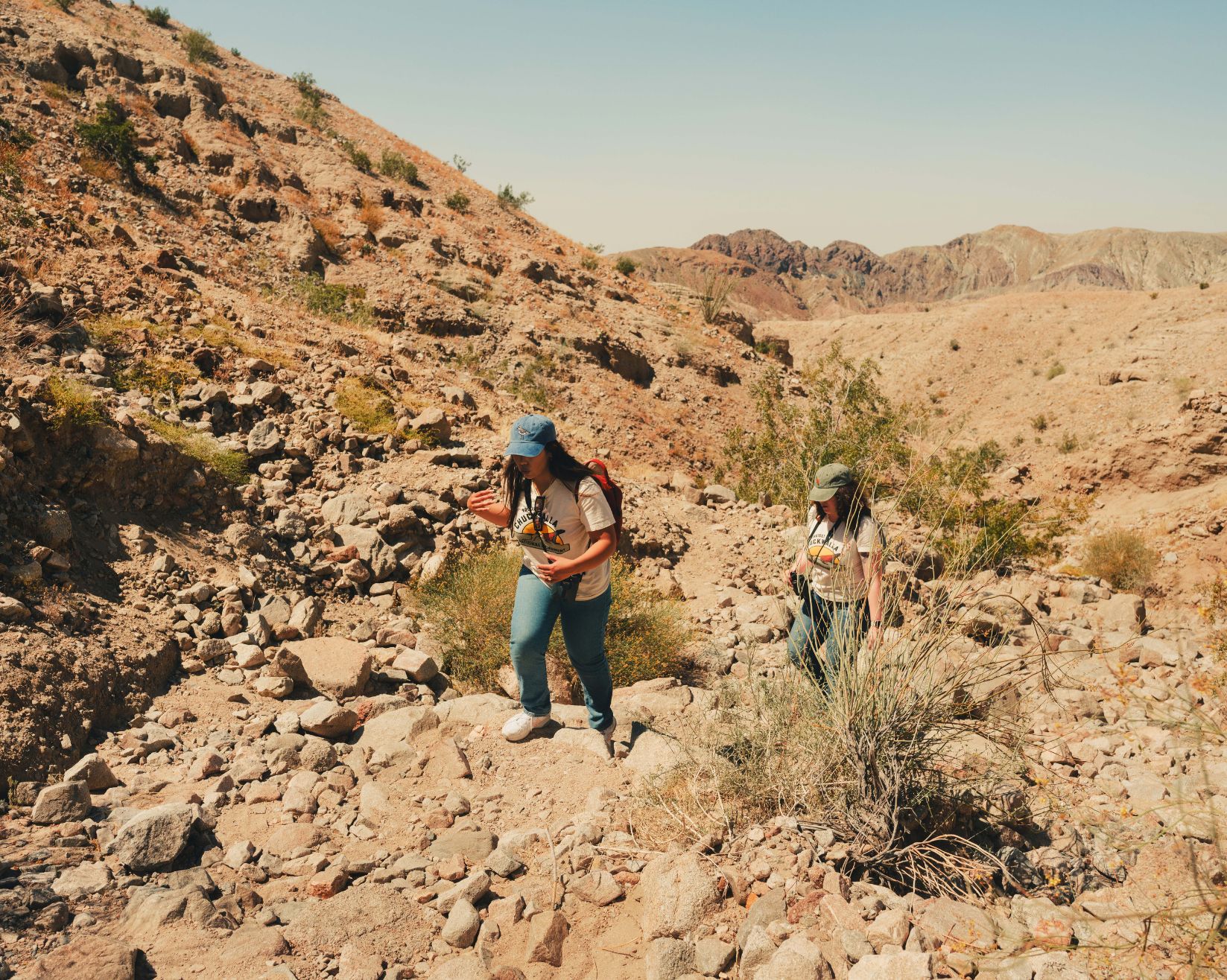  Audubon's Camila Bautista and Rhian Reyes exploring the beauty of Chuckwalla. Photo: Mike Fernandez/Audubon.