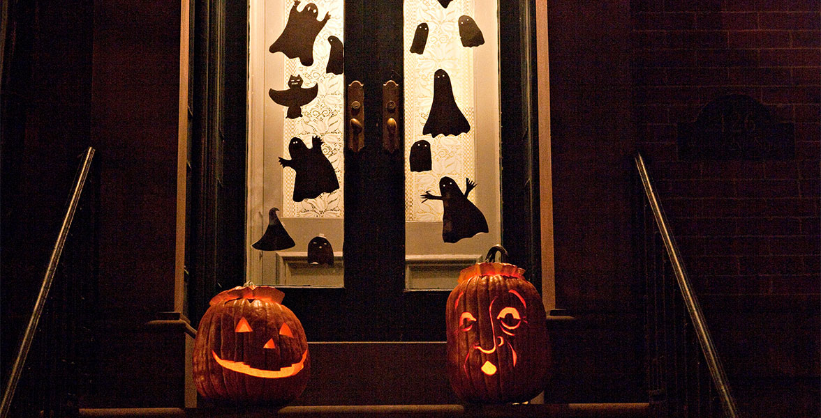 Spooky window decals not only stay on theme, but they can also help prevent window strikes.