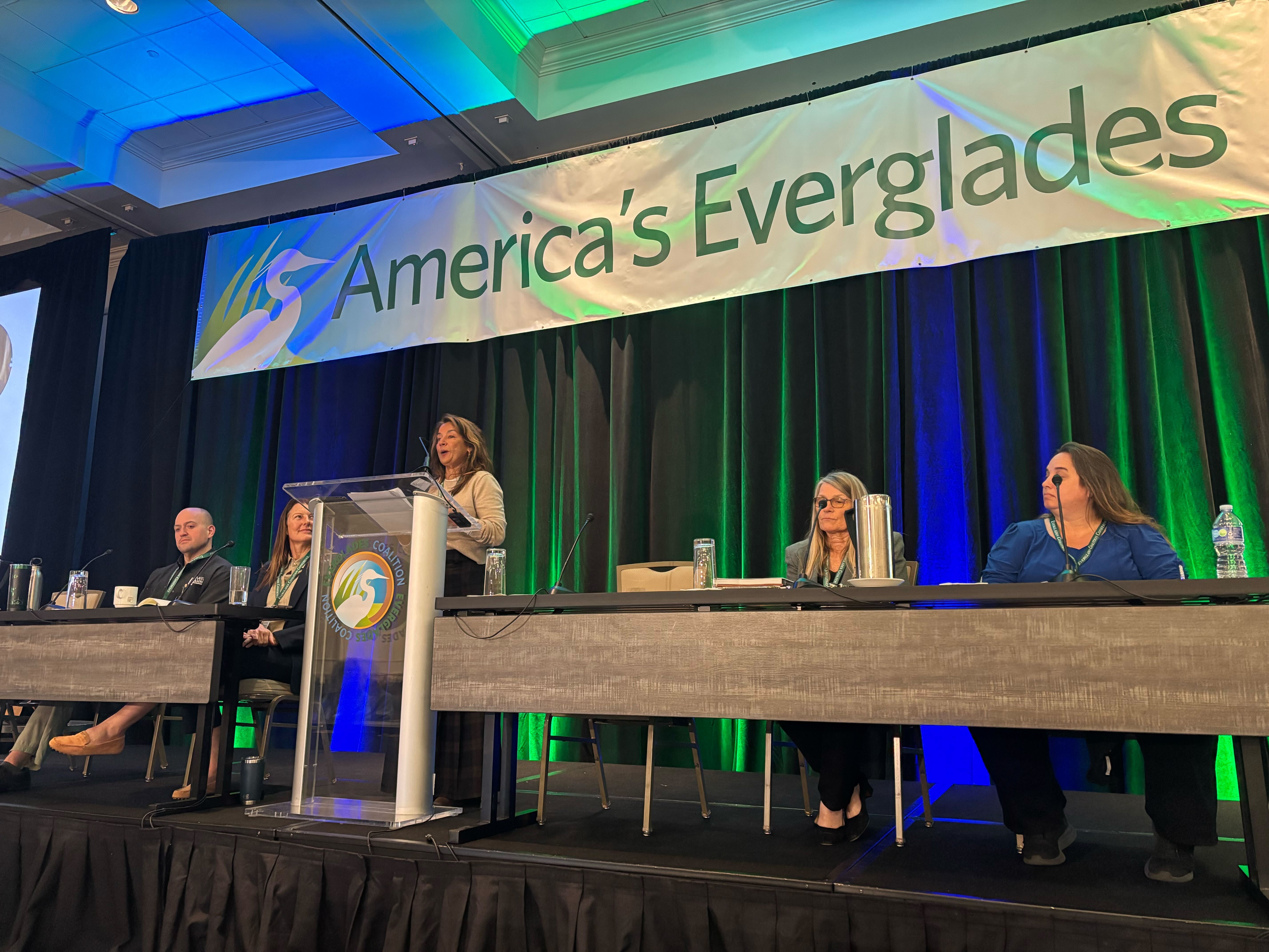 someone speaking at a podium