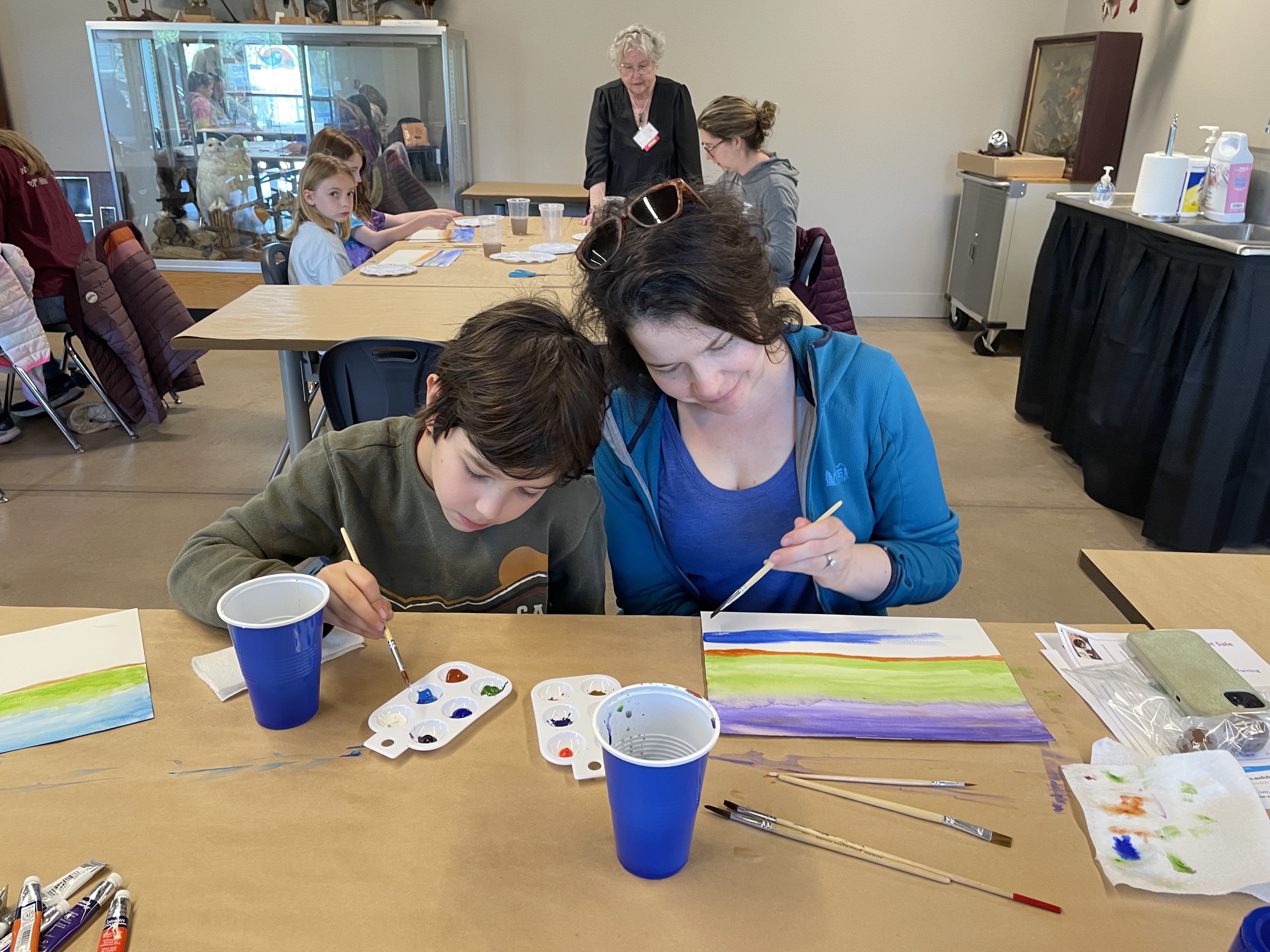 Participants in art exhibition