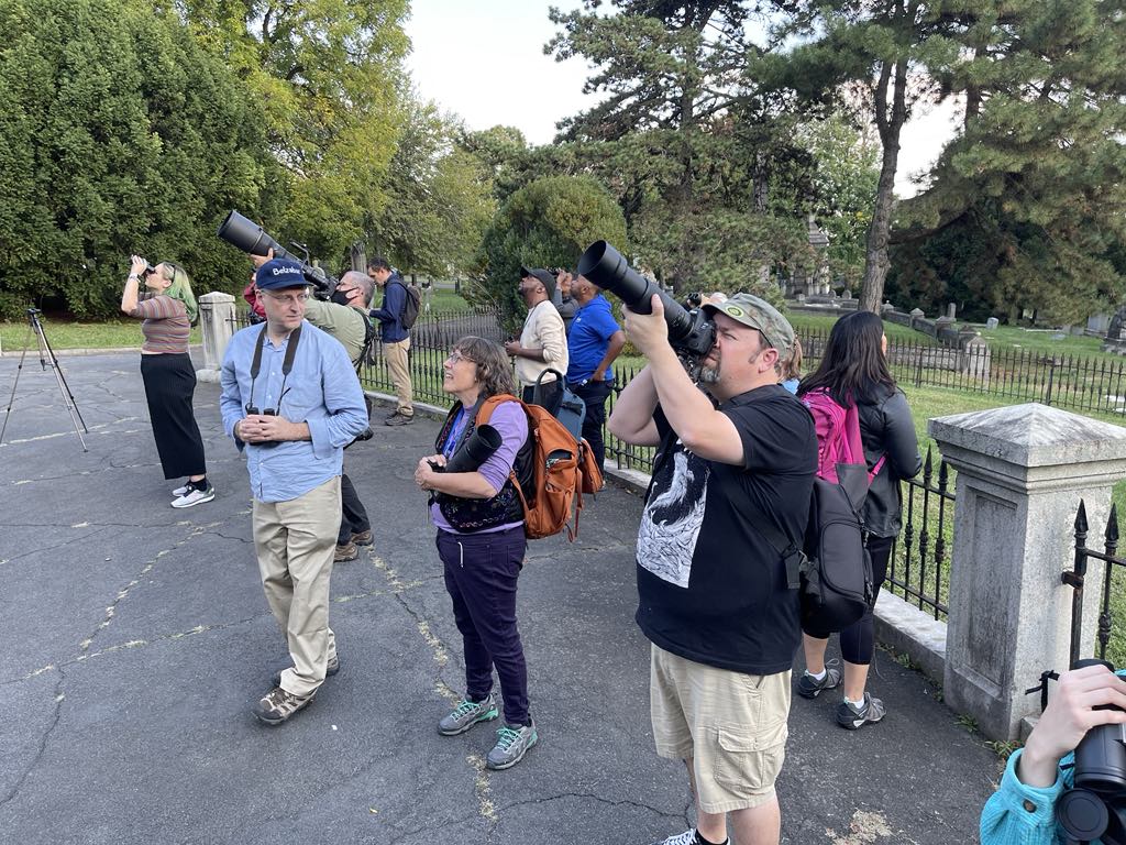 Participants on a bird tour.
