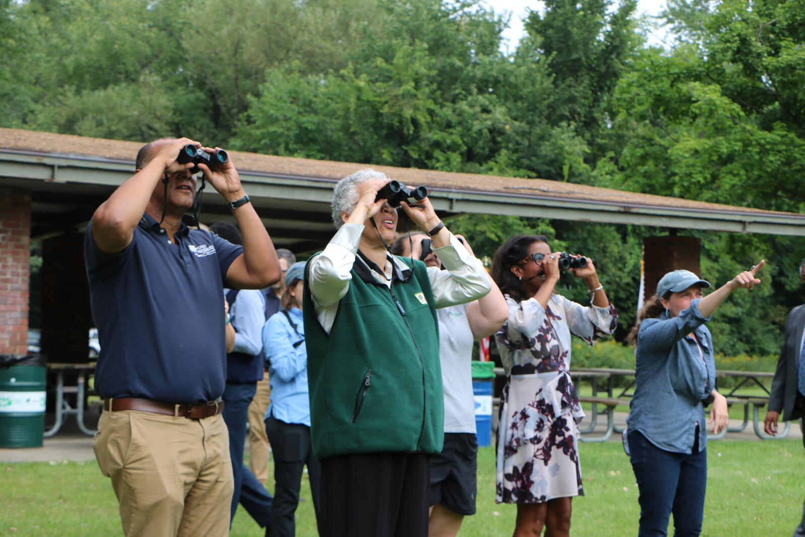 Left to Right: Forest Preserves General Superintendent Arnold Randall, Cook County Board and Forest Preserves of Cook County President Toni Preckwinkle, Cook County Commissioner Donna Miller, and Audubon Great Lakes Executive Director and Vice President Michelle Parker visited Eggers Grove to encourage people to explore the preserves during the annual fall bird migration. Photo: Forest Preserves of Cook County Become an Audubon Member Membership benefits include one year of Audubon magazine and the latest o